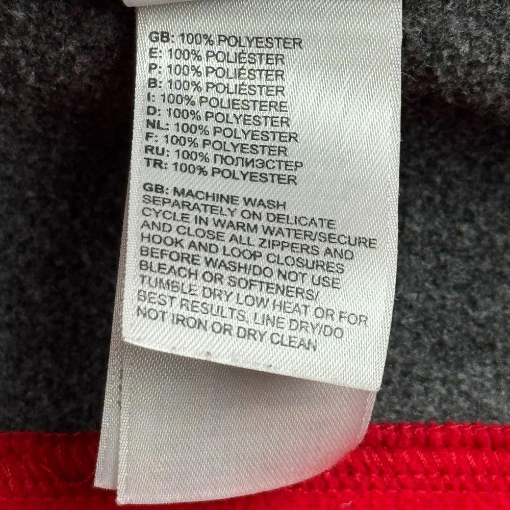The North Face Jacket Toddler‎ Kids 3T Red Gray Fleece Full Zip Outdoor Gorpcore